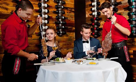 The patrons partake in tasting as many of the meats as they wish, and as many times as they wish. . Flame and fire brazilian steakhouse dress code